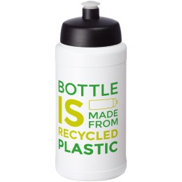 Baseline 500 ml butelka sportowa z recyklingu biały, czarny (21044497)