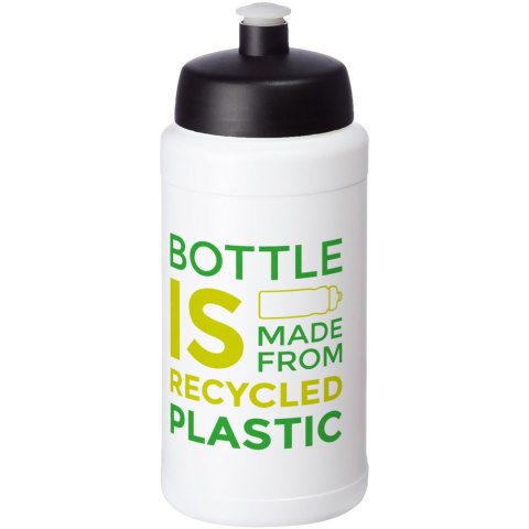 Baseline 500 ml butelka sportowa z recyklingu biały, czarny Baseline 500 ml butelka sportowa z recyklingu biały, czarny
