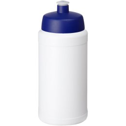 Baseline 500 ml butelka sportowa z recyklingu biały, niebieski (21044495)