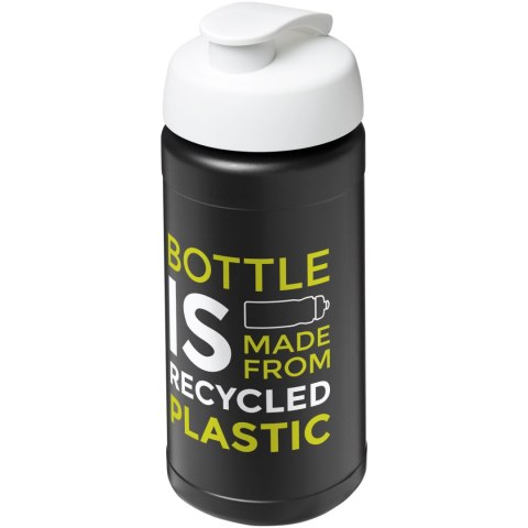 Baseline bidon o pojemności 500 ml z wieczkiem zaciskowym z materiałów z recyklingu biały Baseline bidon o pojemności 500 ml z wieczkiem zaciskowym z materiałów z recyklingu biały