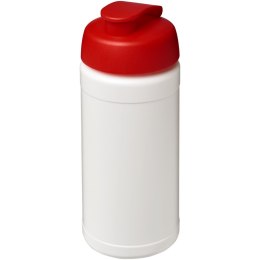 Baseline bidon o pojemności 500 ml z wieczkiem zaciskowym z materiałów z recyklingu biały, czerwony (21046191)