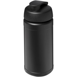 Baseline bidon o pojemności 500 ml z wieczkiem zaciskowym z materiałów z recyklingu czarny, czarny (21046190)