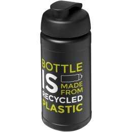 Baseline bidon o pojemności 500 ml z wieczkiem zaciskowym z materiałów z recyklingu czarny, czarny (21046190)