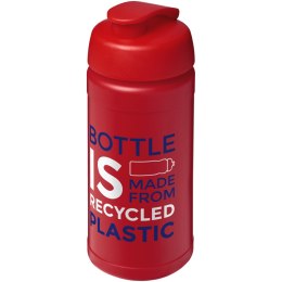 Baseline bidon o pojemności 500 ml z wieczkiem zaciskowym z materiałów z recyklingu czerwony, czerwony (21046121)