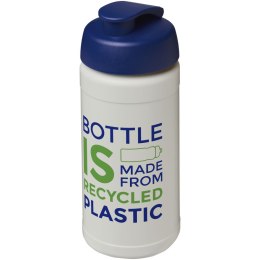 Baseline bidon o pojemności 500 ml z wieczkiem zaciskowym z materiałów z recyklingu natural, niebieski (21046106)