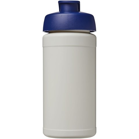 Baseline bidon o pojemności 500 ml z wieczkiem zaciskowym z materiałów z recyklingu natural, niebieski Baseline bidon o pojemności 500 ml z wieczkiem zaciskowym z materiałów z recyklingu natural, niebieski