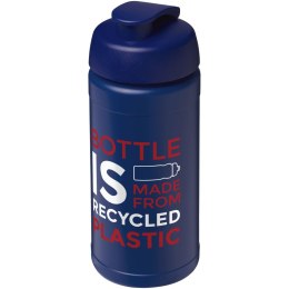 Baseline bidon o pojemności 500 ml z wieczkiem zaciskowym z materiałów z recyklingu niebieski, niebieski (21046152)