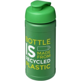 Baseline bidon o pojemności 500 ml z wieczkiem zaciskowym z materiałów z recyklingu zielony, zielony (21046161)