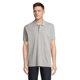 PEGASE Polo Organic 210g grey melange 4XL