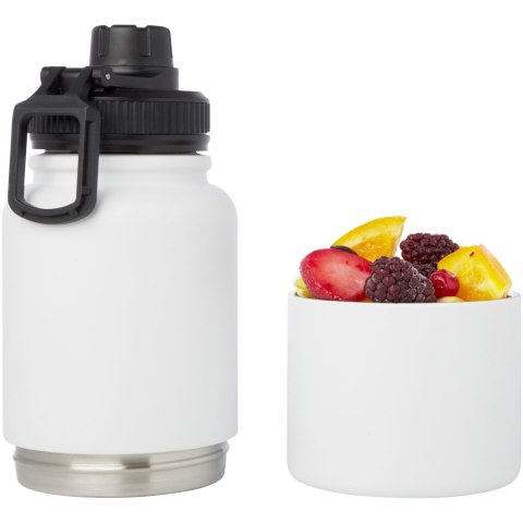 Dupeca izolowany bidon na wodę o pojemności 840 ml wykonany ze stali nierdzewnej z certyfikatem RCS biały Dupeca izolowany bidon na wodę o pojemności 840 ml wykonany ze stali nierdzewnej z certyfikatem RCS biały