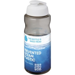 H2O Active® Eco Big Base bidon z wieczkiem zaciskowym o pojemności 1 litra ciemnografitowy, biały (21017893)
