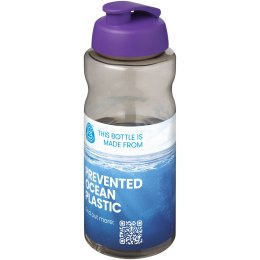 H2O Active® Eco Big Base bidon z wieczkiem zaciskowym o pojemności 1 litra ciemnografitowy, fioletowy (21017891)