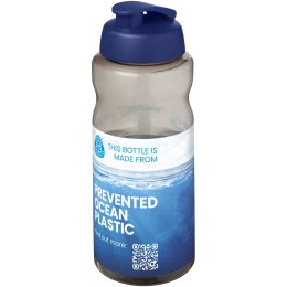 H2O Active® Eco Big Base bidon z wieczkiem zaciskowym o pojemności 1 litra ciemnografitowy, niebieski (21017894)