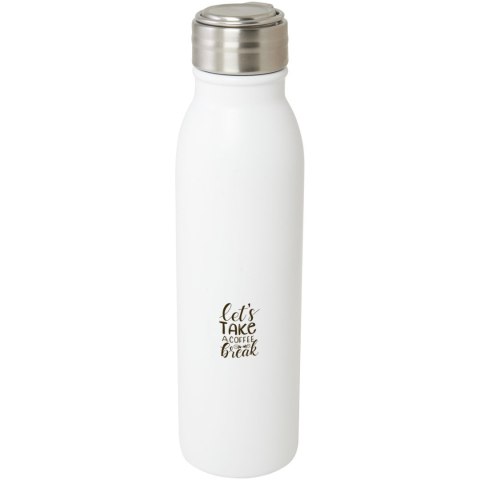 Harper bidon na wodę o pojemności 700 ml z metalową pętlą wykonany ze stali nierdzewnej z certyfikatem RCS biały Harper bidon na wodę o pojemności 700 ml z metalową pętlą wykonany ze stali nierdzewnej z certyfikatem RCS biały