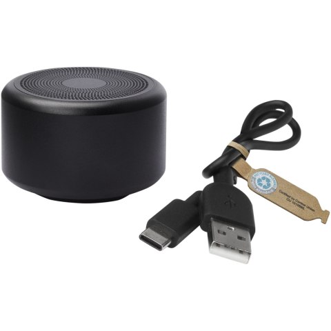 Rise mini głośnik Bluetooth® o mocy 3 W z aluminium z recyklingu z certyfikatem RCS czarny Rise mini głośnik Bluetooth® o mocy 3 W z aluminium z recyklingu z certyfikatem RCS czarny