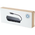 Loop adapter multimedialny USB 2.0-3.0 z portem HDMI wykonany z tworzyw sztucznych pochodzących z recyklingu z certyfi