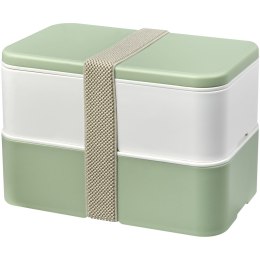 MIYO Renew dwuczęściowy lunchbox kość słoniowa, zielony butelkowy, szary kamienny