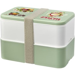 MIYO Renew dwuczęściowy lunchbox kość słoniowa, zielony butelkowy, szary kamienny