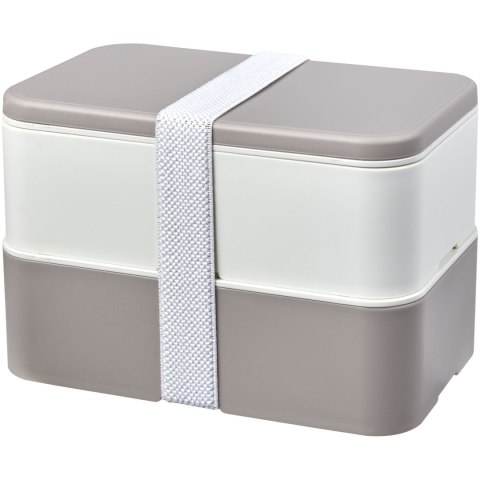MIYO Renew dwuczęściowy lunchbox szary kamienny, kość słoniowa MIYO Renew dwuczęściowy lunchbox szary kamienny, kość słoniowa