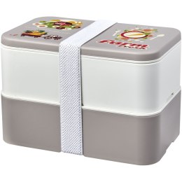 MIYO Renew dwuczęściowy lunchbox szary kamienny, kość słoniowa