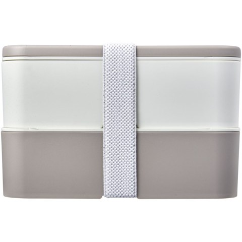 MIYO Renew dwuczęściowy lunchbox szary kamienny, kość słoniowa MIYO Renew dwuczęściowy lunchbox szary kamienny, kość słoniowa