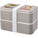 MIYO Renew dwuczęściowy lunchbox szary kamienny, szary kamienny, biały