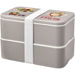 MIYO Renew dwuczęściowy lunchbox szary kamienny, szary kamienny, biały