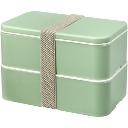 MIYO Renew dwuczęściowy lunchbox zielony butelkowy, zielony butelkowy, szary kamienny