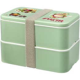 MIYO Renew dwuczęściowy lunchbox zielony butelkowy, zielony butelkowy, szary kamienny
