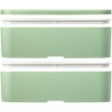 MIYO Renew dwuczęściowy lunchbox zielony butelkowy, zielony butelkowy, szary kamienny