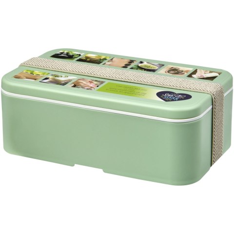 MIYO Renew jednoczęściowy lunchbox zielony butelkowy, szary kamienny MIYO Renew jednoczęściowy lunchbox zielony butelkowy, szary kamienny