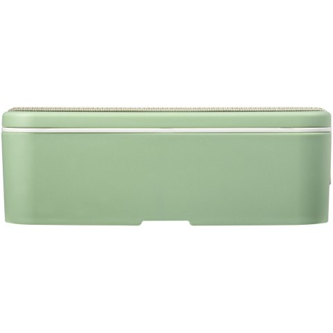 MIYO Renew jednoczęściowy lunchbox zielony butelkowy, szary kamienny MIYO Renew jednoczęściowy lunchbox zielony butelkowy, szary kamienny