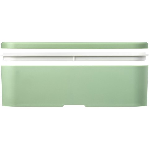 MIYO Renew jednoczęściowy lunchbox zielony butelkowy, szary kamienny MIYO Renew jednoczęściowy lunchbox zielony butelkowy, szary kamienny