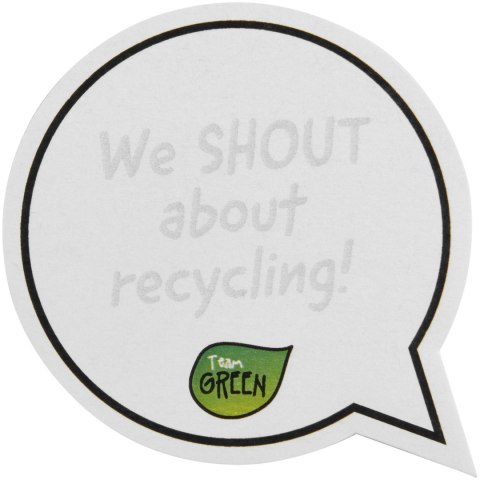 Sticky-Mate® karteczki samoprzylepne z materiałów z recyklingu w kształcie chmurek na tekst biały Sticky-Mate® karteczki samoprzylepne z materiałów z recyklingu w kształcie chmurek na tekst biały