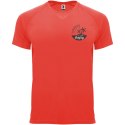 Bahrain sportowa koszulka męska z krótkim rękawem fluor coral (R04072K5)