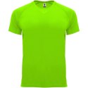 Bahrain sportowa koszulka męska z krótkim rękawem fluor green (R04075B2)