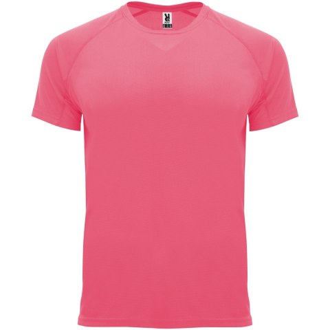 Bahrain sportowa koszulka męska z krótkim rękawem fluor lady pink (R04074Q1)