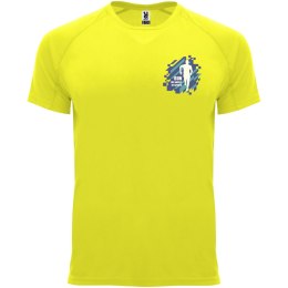 Bahrain sportowa koszulka męska z krótkim rękawem fluor yellow (R04071C3)