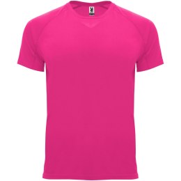 Bahrain sportowa koszulka męska z krótkim rękawem pink fluor (R04074P1)
