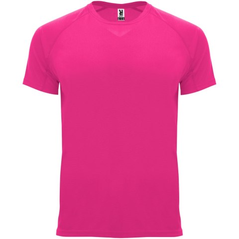 Bahrain sportowa koszulka męska z krótkim rękawem pink fluor (R04074P4)