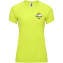 Bahrain sportowa koszulka damska z krótkim rękawem fluor yellow (R04081C1)