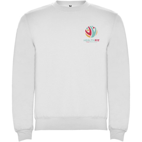 Batian ECO bluza unisex z okrągłym dekoltem biały