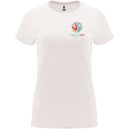 Capri koszulka damska z krótkim rękawem vintage white (R66832C5)