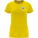 Capri koszulka damska z krótkim rękawem żółty (R66831B3)