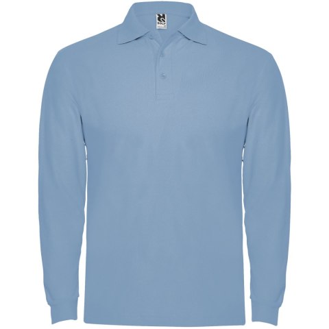Estrella koszulka męska polo z długim rękawem błękitny (R66352H1)