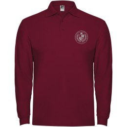 Estrella koszulka męska polo z długim rękawem garnet (R66352P2)