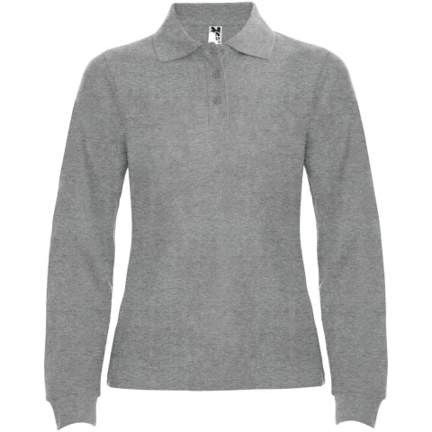 Estrella koszulka damska polo z długim rękawem marl grey (R66362U3)
