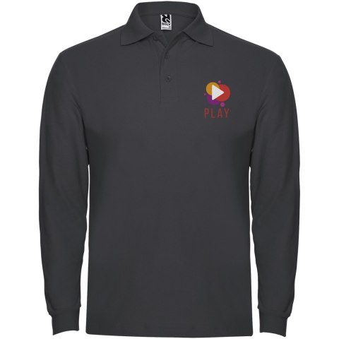Estrella koszulka męska polo z długim rękawem dark lead Estrella koszulka męska polo z długim rękawem dark lead