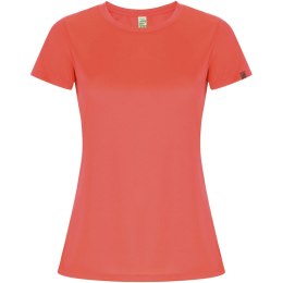 Imola sportowa koszulka damska z krótkim rękawem fluor coral