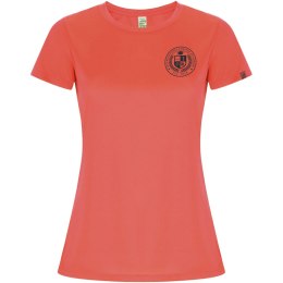 Imola sportowa koszulka damska z krótkim rękawem fluor coral